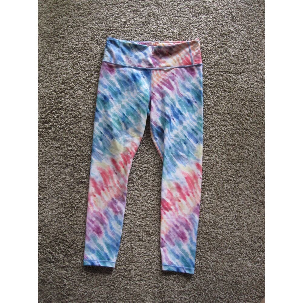 Athleta Love Proudly 7/8 tight Leggings Rainbow Color Workout Size Medium Womans